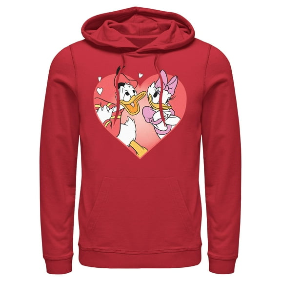 Men's Mickey & Friends Duck Love  Pull Over Hoodie