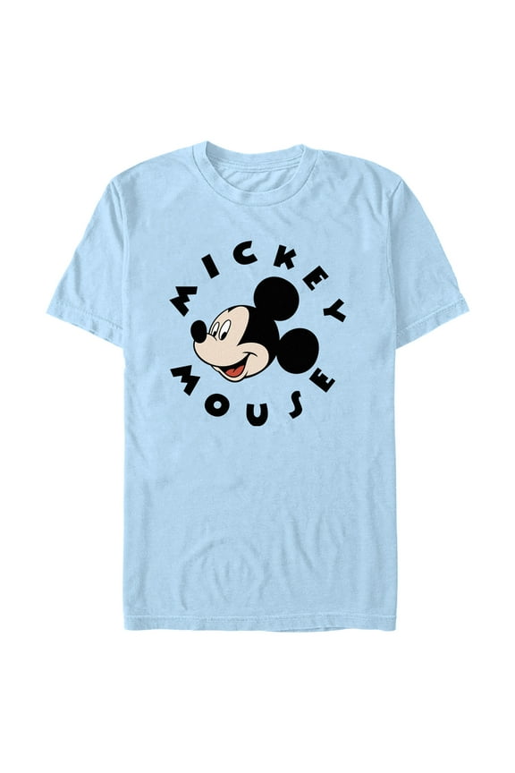 Men's Mickey & Friends Encircled Mice Graphic Tee Light Blue 3X Large