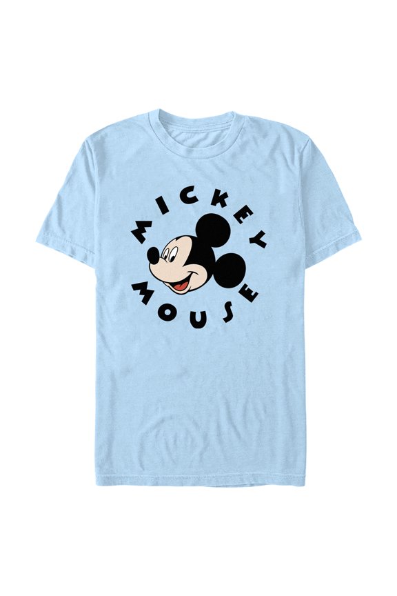 Men's Mickey & Friends Encircled Mice Graphic Tee Light Blue Large