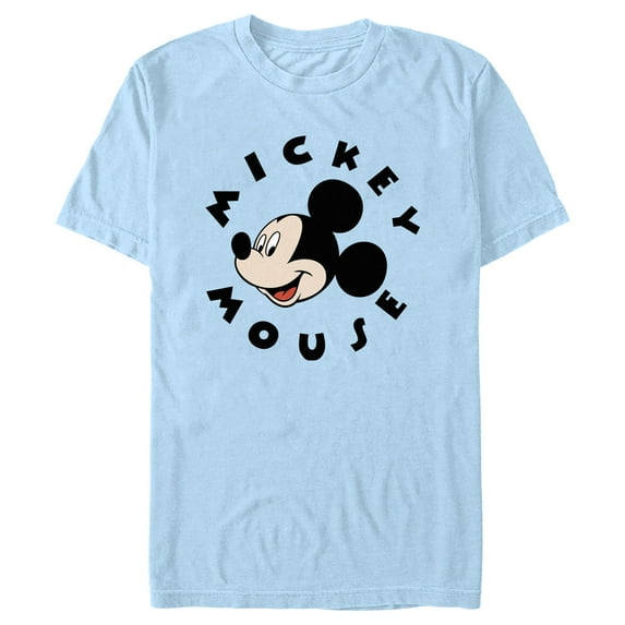 Men's Mickey & Friends Encircled Mice Graphic Tee Light Blue Large