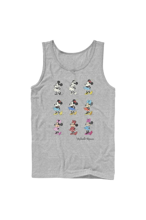 Men's Mickey & Friends Evolution of Minnie Mouse  Tank Top Athletic Heather X Large