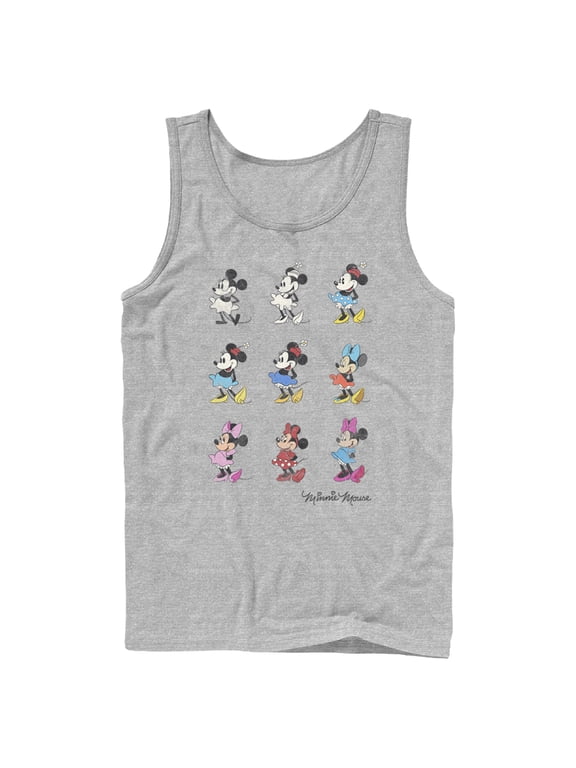 Men's Mickey & Friends Evolution of Minnie Mouse Tank Top Athletic Heather X Large