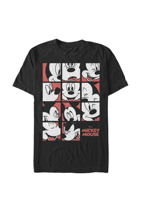 Men's Mickey & Friends Expressions Grid Graphic Tee Black 3X Large