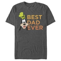 Men's Mickey & Friends Father's Day Best Goofy Dad Ever  Graphic Tee Charcoal Heather 2X Large