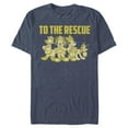 thumbnail image 1 of Men's Mickey & Friends Firefighters to the Rescue Graphic Tee Navy Blue Heather Medium, 1 of 4