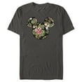 thumbnail image 1 of Men's Mickey & Friends Floral Face Graphic Tee Charcoal Large, 1 of 5
