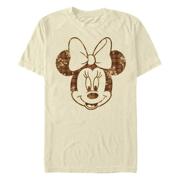 Men's Mickey & Friends Floral Plaid Minnie Bow  Graphic T-Shirt