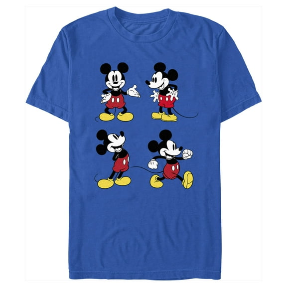 Men's Mickey & Friends Four Retro Mice  Graphic Tee Royal Blue 2X Large