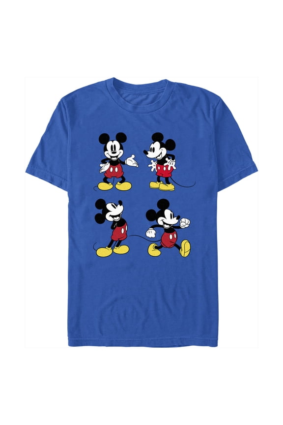 Men's Mickey & Friends Four Retro Mice Graphic Tee Royal Blue 2X Large