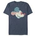 thumbnail image 1 of Men's Mickey & Friends Fourth of July Mickey Mouse Face Graphic Tee Navy Blue Heather X Large, 1 of 3