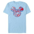 thumbnail image 1 of Men's Mickey & Friends Fourth of July Tie-Dye Mickey Logo Graphic Tee Light Blue X Large, 1 of 4