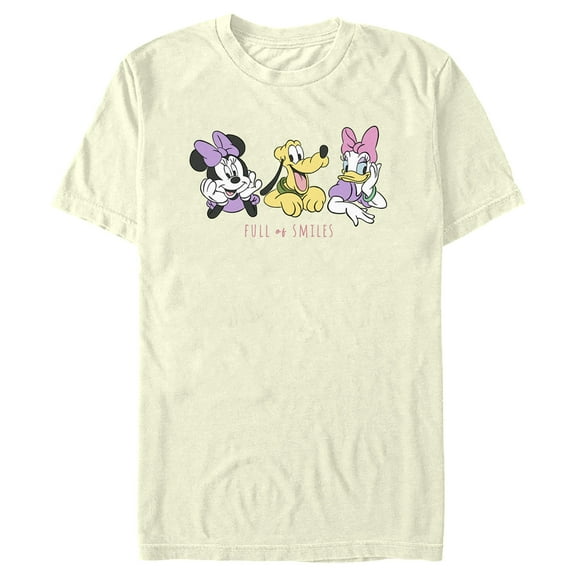 Men's Mickey & Friends Full of Smiles  Graphic Tee Beige 3X Large