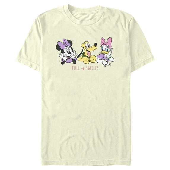 Men's Mickey & Friends Full of Smiles Graphic Tee Beige 3X Large