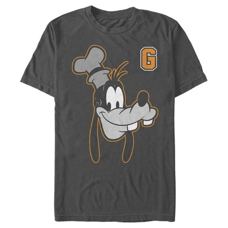Men's Mickey & Friends Goofy Collegiate G Graphic Tee Charcoal 3X Large
