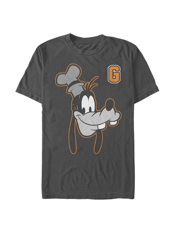 Men's Mickey & Friends Goofy Collegiate G Graphic Tee Charcoal Large
