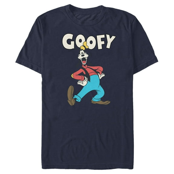 Men's Mickey & Friends Goofy Large Portrait  Graphic Tee Navy Blue 3X Large