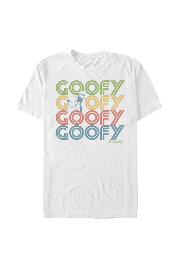 Men's Mickey & Friends Goofy Name Stack  Graphic T-Shirt