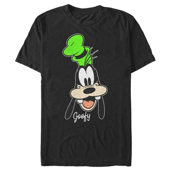 Men's Mickey & Friends Goofy Portrait  Graphic Tee Black Large