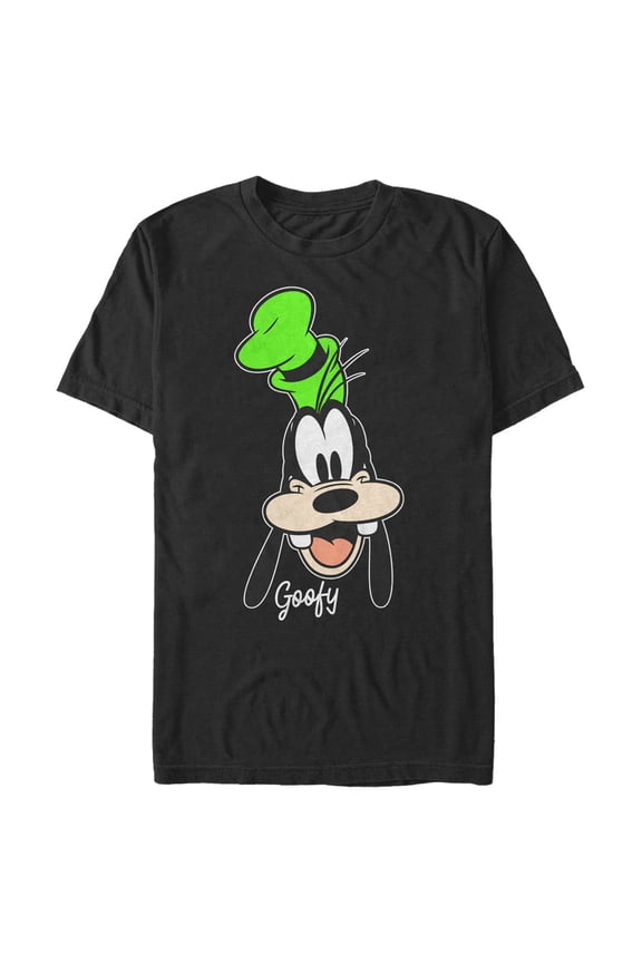 Men's Mickey & Friends Goofy Portrait Graphic Tee Black Large