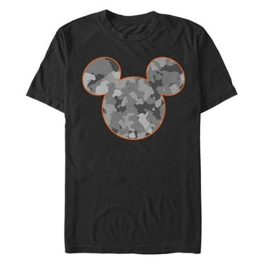 Men's Mickey & Friends Gray Camo Mickey Mouse Logo  Graphic T-Shirt