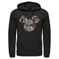 thumbnail image 1 of Men's Mickey & Friends Gray Camo Mickey Mouse Logo Pull Over Hoodie Black 2X Large, 1 of 4