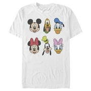 Mens Mickey & Friends Group Portraits Graphic Tee White 2X Large