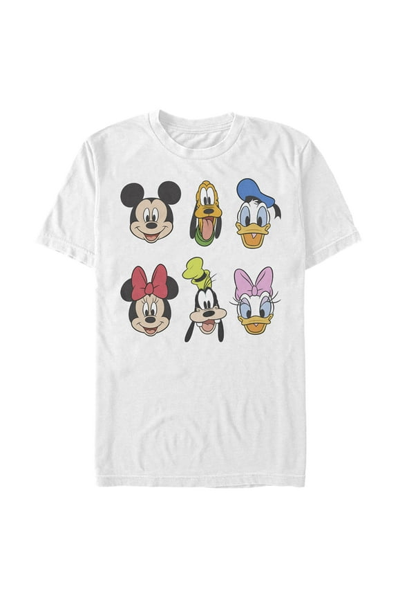 Men's Mickey & Friends Group Portraits  Graphic Tee White Large