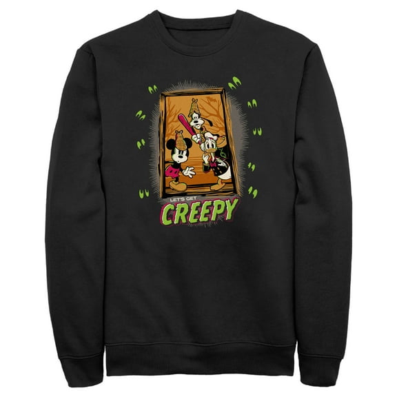Men's Mickey & Friends Halloween Let's Get Creepy Sweatshirt Black Small