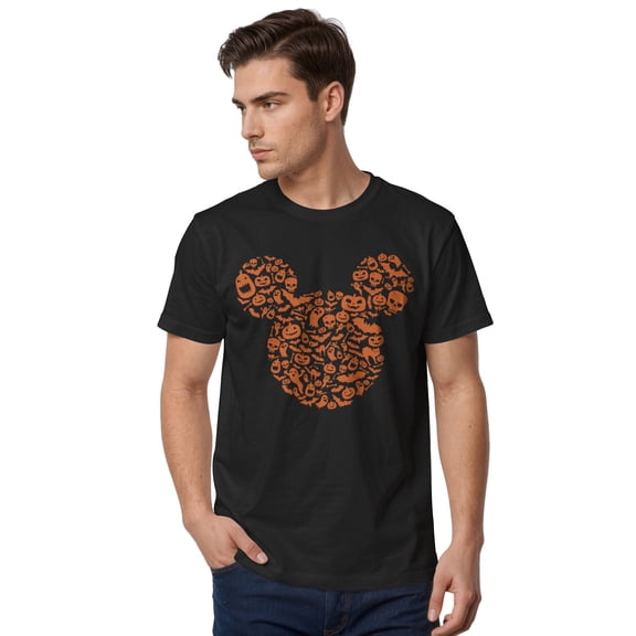 Men's Mickey & Friends Halloween Silhouette Graphic Tee Black Small