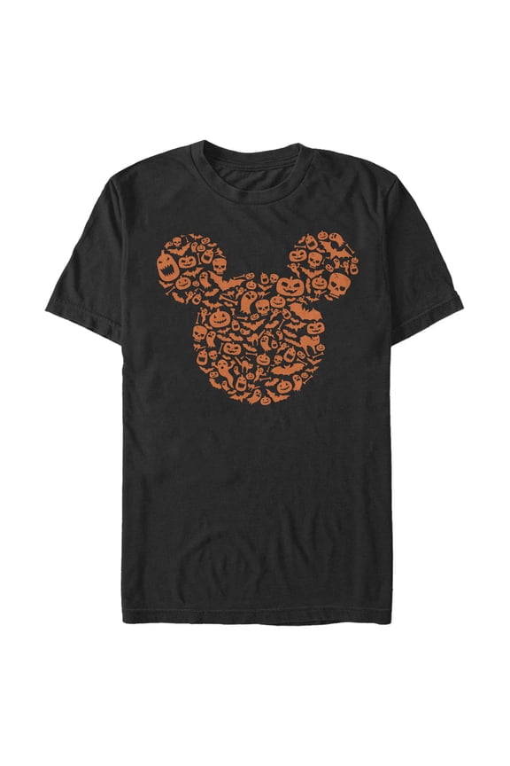 Men's Mickey & Friends Halloween Silhouette Graphic Tee Black X Large