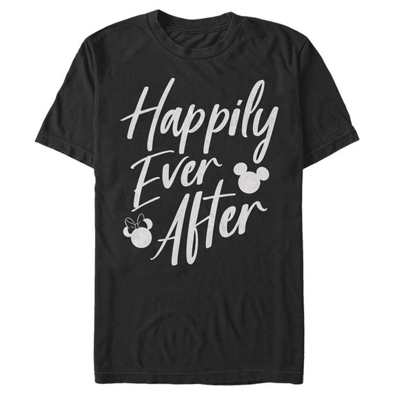 Men's Mickey & Friends Happily Ever After Graphic Tee Black Small