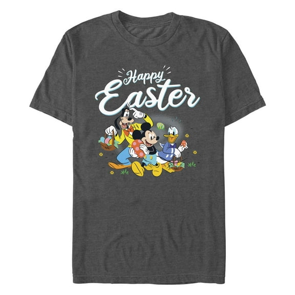 Men's Mickey & Friends Happy Easter Friends Graphic Tee Charcoal Heather X Large