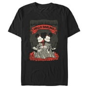 Mens Mickey & Friends Hello Darling Graphic Tee Black Small