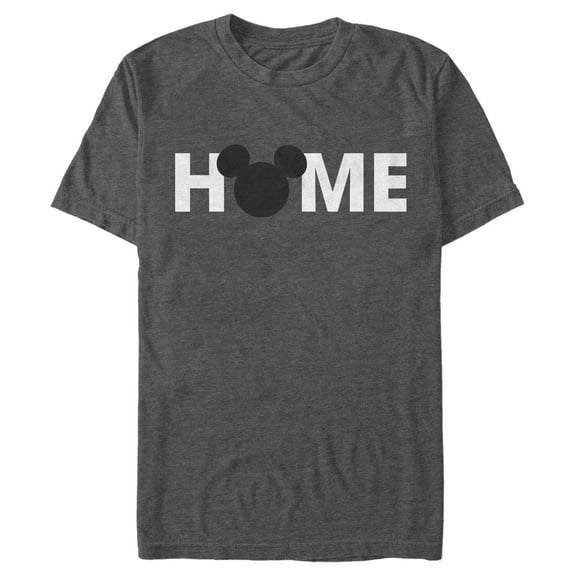 Men's Mickey & Friends Home Mickey Mouse Logo Graphic Tee Charcoal Heather Small