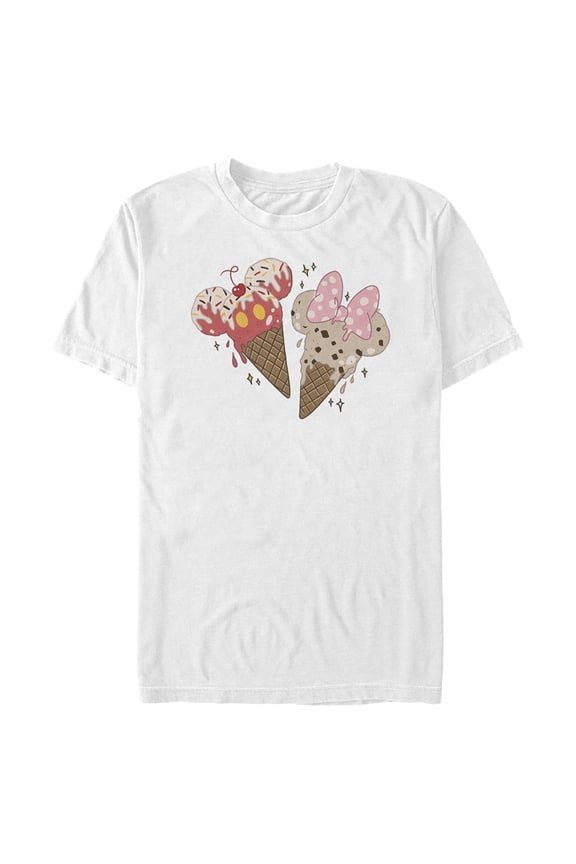 Men's Mickey & Friends Ice Cream Lovers Graphic Tee White Large