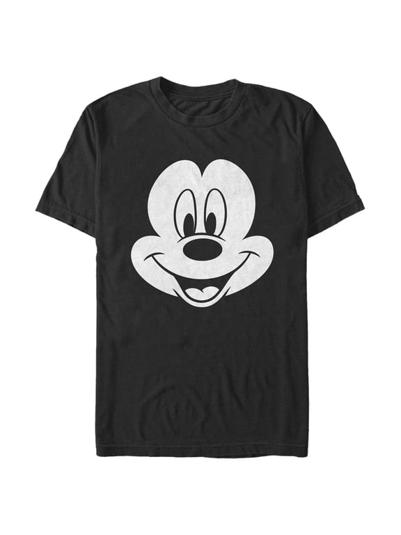 Men's Mickey & Friends Large Face Graphic Tee Black 2X Large