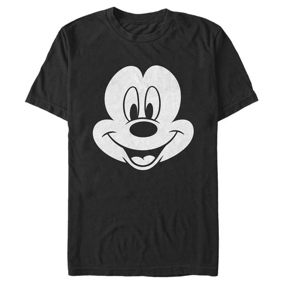 Men's Mickey & Friends Large Face  Graphic Tee Black 3X Large