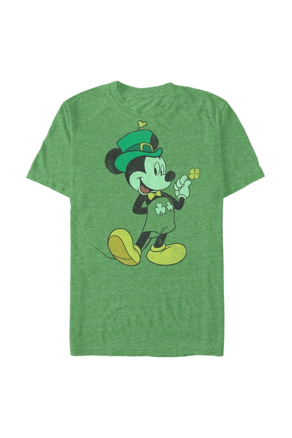 Men's Mickey & Friends Lucky Leprechaun Pose Graphic T-Shirt