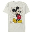 thumbnail image 1 of Men's Mickey & Friends Many Retro Poses Graphic Tee Beige Small, 1 of 4