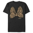 thumbnail image 1 of Men's Mickey & Friends Mickey & Minnie Mouse Cheetah Print Bow Signature Graphic Tee Black Large, 1 of 4