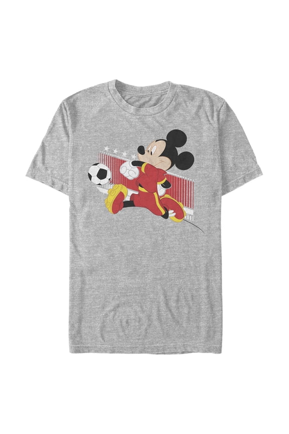 Men's Mickey & Friends Mickey Mouse Belgium Soccer Team Graphic Tee Athletic Heather Small