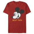 thumbnail image 1 of Men's Mickey & Friends Mickey Mouse Best Papa Vintage  Graphic Tee Red Small, 1 of 4