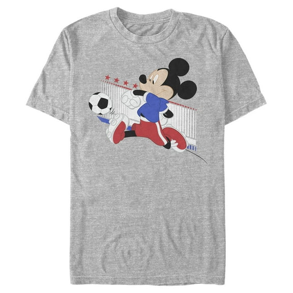 Men's Mickey & Friends Mickey Mouse France Soccer Team  Graphic Tee Athletic Heather Small