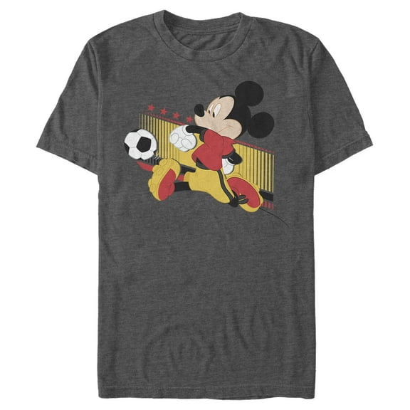 Men's Mickey & Friends Mickey Mouse Germany Soccer Team  Graphic Tee Charcoal Heather Large