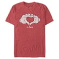 thumbnail image 1 of Men's Mickey & Friends Mickey Mouse Glove Heart Graphic Tee Red Heather X Large, 1 of 4