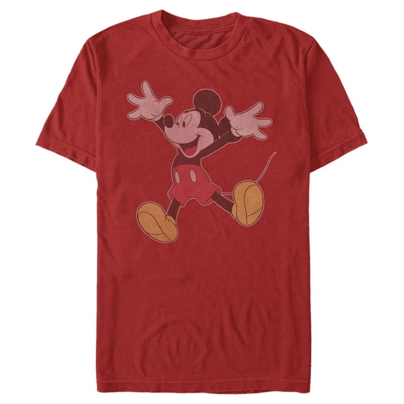 Men's Mickey & Friends Mickey Mouse Happy Jump Graphic Tee Red 2X Large