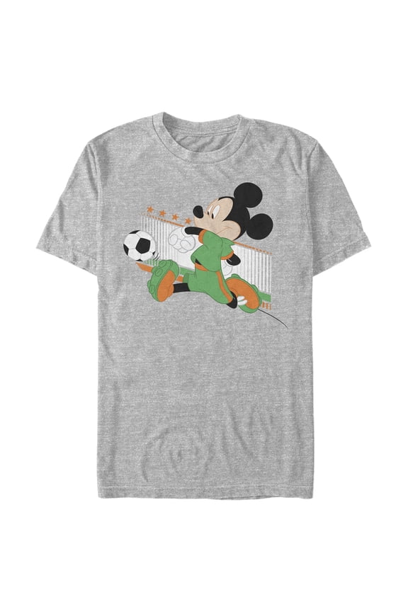 Men's Mickey & Friends Mickey Mouse Ireland Soccer Team Graphic Tee Athletic Heather Medium