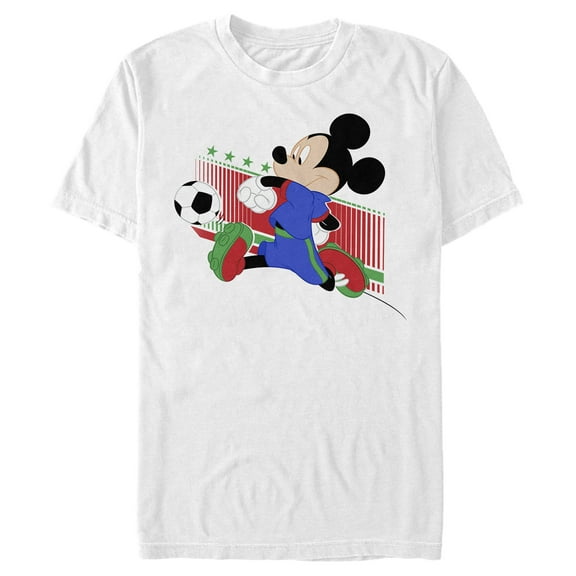 Men's Mickey & Friends Mickey Mouse Italy Soccer Team  Graphic Tee White Small