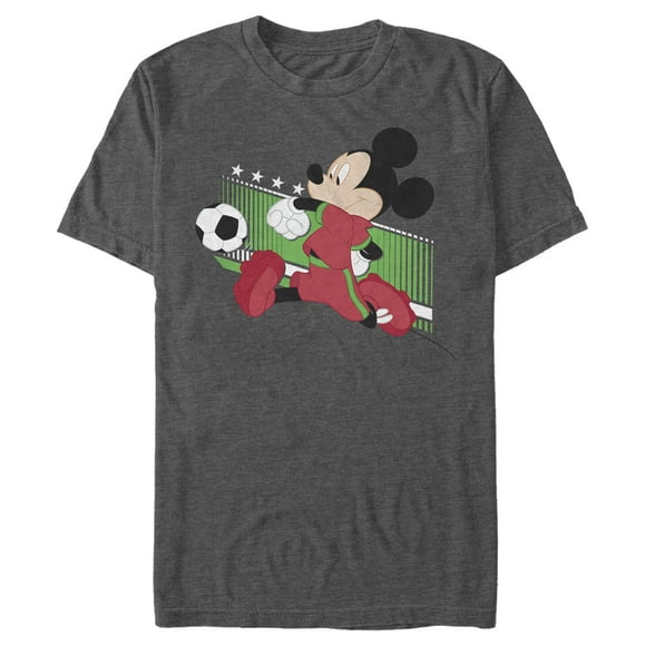 Men's Mickey & Friends Mickey Mouse Portugal Soccer Team  Graphic Tee Charcoal Heather Large
