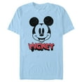 thumbnail image 1 of Men's Mickey & Friends Mickey Mouse Retro Headshot  Graphic Tee Light Blue Large, 1 of 4